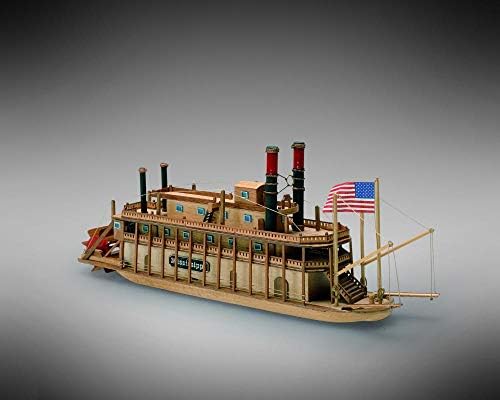 Mamoli MM13 - Mississippi - Pre-Carved Wooden Hull Ship Model Kit - Scale 1/206 Length 240mm (9.5")