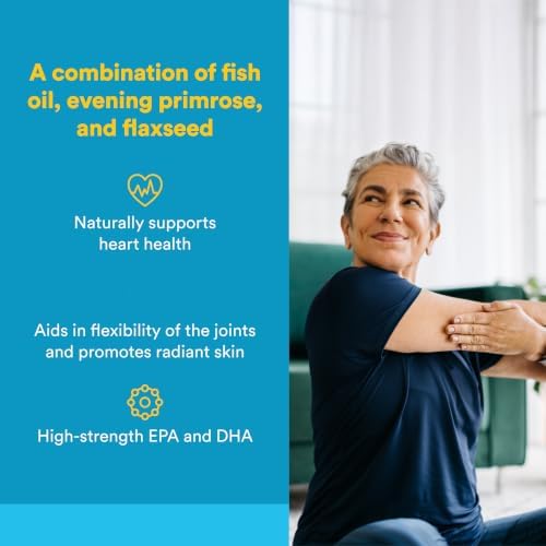 Natural Factors, RxOmega-3 Fish Oil, Pharmaceutical Grade, 1260 mg Omega-3 Per Serving, No Fishy Aftertaste, 240 Count (Pack of 1)