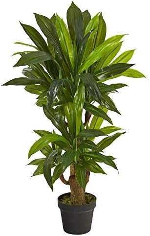 Nearly Natural 3 ft Artificial Corn Stalk Dracaena Real-Touch Floor Plant