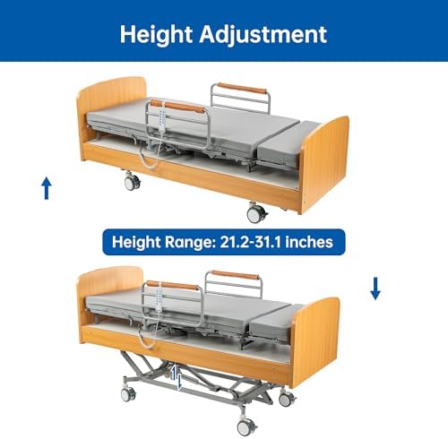 Rotating Multi-Functional Electric Hospital Bed, Rotates 90° From a Flat (Lying) Position to an Upright Seated Position