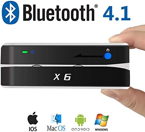 X6BT Bluetooth Mag VIP Card Reader Writer USB 3 Tracks Swipe Encoder