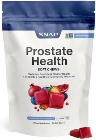 Snap Supplements Prostate Health Supplement for Men, 60 Sugar-Free Chews | Plant Sterols