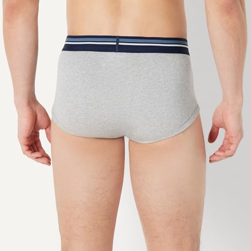 Amazon Essentials Men's Breathable Ribbed Knit Briefs with Elasticized Waistband, Multipacks
