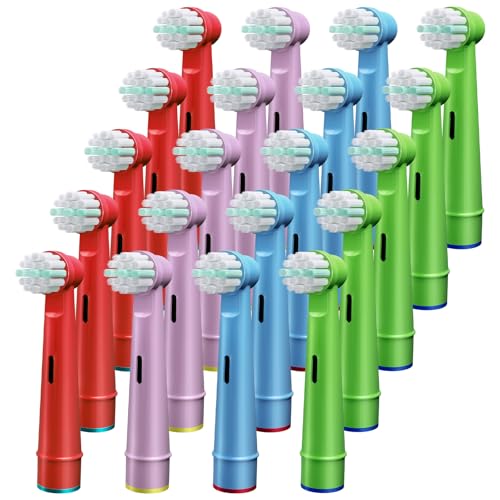 Replacement Toothbrush Heads Compatible with Oral-B Braun 20 Pcs | Professional Electric Toothbrush Brush Heads for Oral B Replacement Head Refill Pro 500/1000/1500/3000/3757/5000/7000/7500
