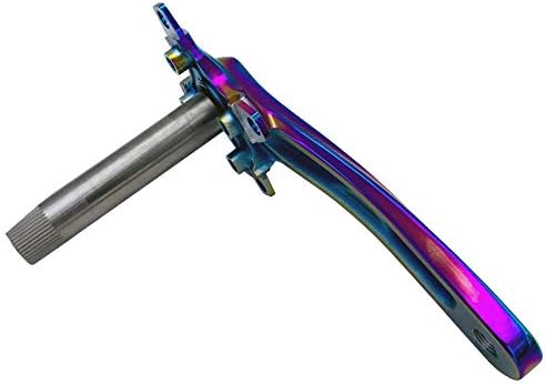 Bike Crank Arm Set 170mm 104 BCD with Bottom Bracket Kit and Chainring Bolts for MTB BMX Road Bicycle (Colorful)