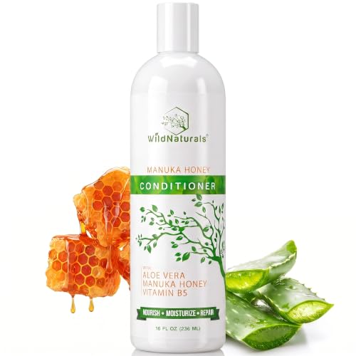 Natural Hydrating Conditioner for Dry & Itchy Scalp - Sulfate Free Dandruff Moisturizing Conditioner with Aloe Vera & Manuka Honey - for Oily Hair & Curly hair - Help Hair Growth with Coconut Oil