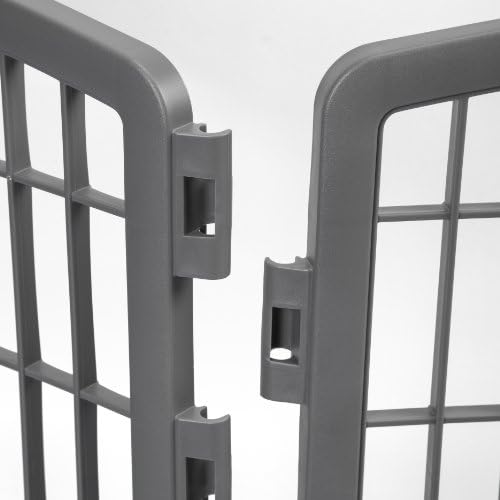 IRIS USA Playpen Panels, Extension Set, Gray | Multiple Pets, Add-On Panel Set, Connect Additional, Size Increase Addon, Matches Existing, Increases Space