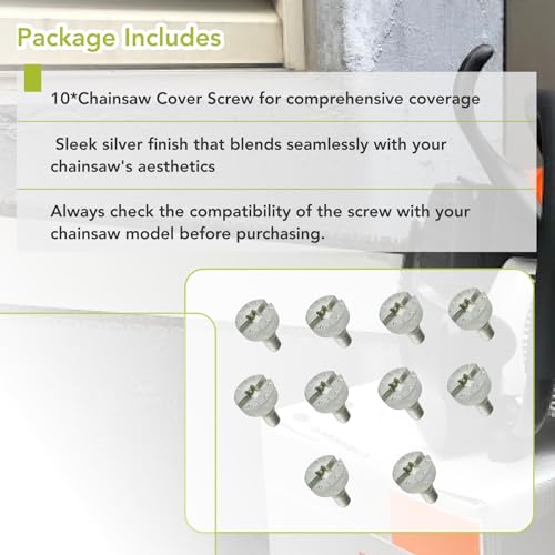 10Pcs Chainsaw Cover Screw Fits for Stihl Chainsaw Saw Models MS231 MS231C MS251 MS251C MS271 MS271C MS291 MS291C KMA135R FSA135R Replace
