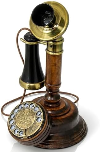 Opis Technology 1921 Cable Model C — A Real-Wood Candlestick Rotary Phone, Fully Working on Modern Home Phone Lines.