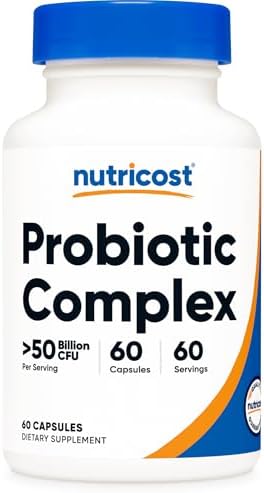 Nutricost Probiotic Complex (50 Billion CFU) 60 Capsules, for Men and Women | Vegetarian Capsules, GMO-Free, Gluten-Free