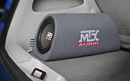 MTX RT8PT 8" 240 Watt Amplified Loaded Subwoofer Tube Audio Set w 8 Ga. Amp Wiring Kit