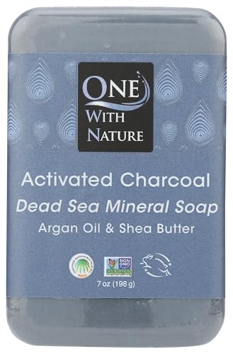 One With Nature Activated Charcoal Bar Soap, 7 OZ