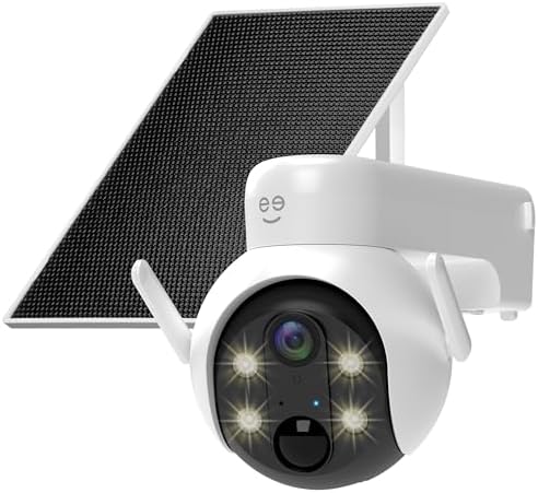 Geeni Insight 3MP Smart PTZ Solar Security Camera – Auto-Follow Motion Tracking, 2K HD Wire-Free Outdoor WiFi Camera with 3W External Solar Panel