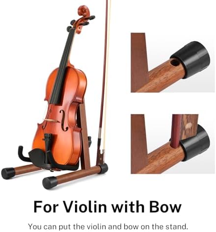 Donner Wood Ukulele Stand Mini Guitar Stand for Violin, Hush Guitar, Mandolin, Banjo, Folding Floor Stand A-Frame Holder for Small Musical Instruments