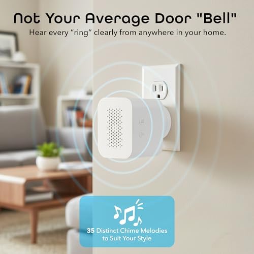Geeni Halo 3MP Smart Video Doorbell Camera, Battery Powered or Hardwired | Includes plug-in chime, 2K HD video, 2-way audio, night vision