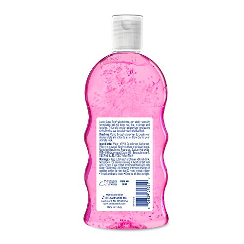 Lucky Super Soft Styling Gel, Wet Look, 20 Ounce