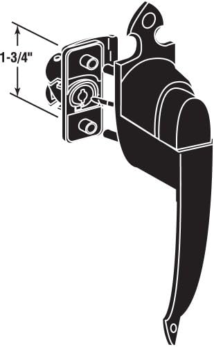 Prime-Line K 5079 Colonial Push Button Screen or Storm Door Latch, Black (Single Pack)