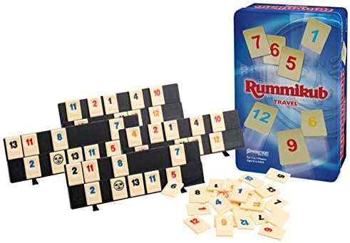 Pressman Rummikub in Travel Tin - The Original Rummy Tile Game, Blue (B07GLGBW9X)