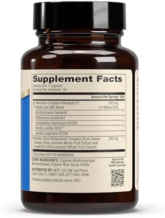 Dr. Mercola Complete Afterbiotics, 18B CFU, 30 Capsules (30 Servings)