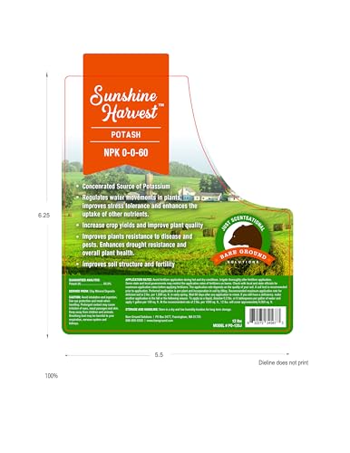 Potash Fertilizer NPK 0-0-60 (12lb Shaker Jug)