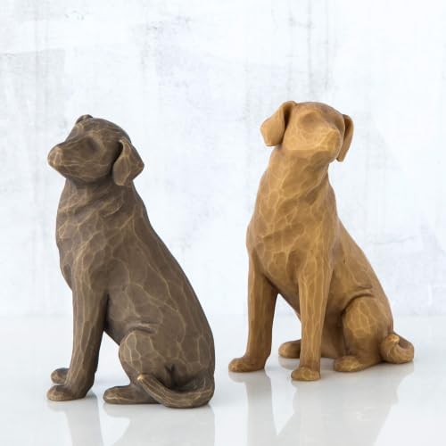 Willow Tree Love My Dog (Light), Sculpted Hand-Painted Figure | Cast from a Susan Lordi Original Carving, Gift for Dog Lovers, Celebrates the Loving Bond Between People and Their Dogs