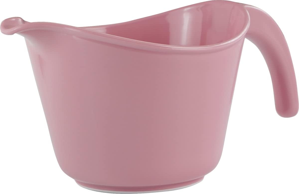 Reston Lloyd, Batter Bowl With Pour Spout, Non-Slip Base, Erogonomic Space Saving Detachable Handle, 2 QT Heavy Duty BPA-Free Microwave & Dishwasher Safe, Plum