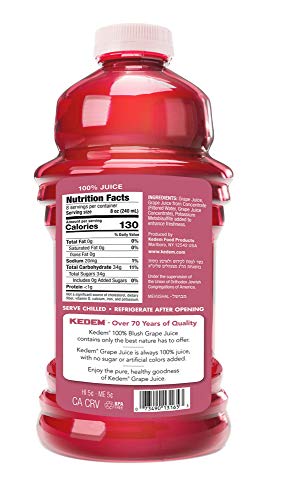 Kedem Blush Grape Juice, Passover, 64-ounces (Pack of2)