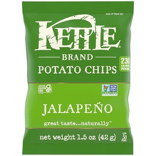 Kettle Brand Potato Chips, Jalapeno Kettle Chips, Party Size, 13 Oz