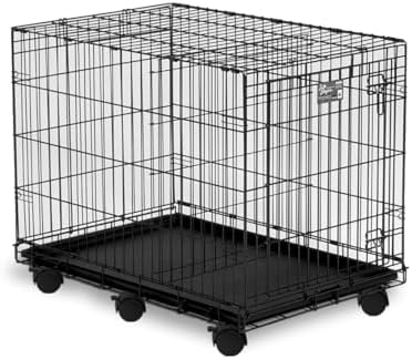 MidWest Homes for Pets Universal Dog Crate Casters, Easy Roll, Safety Locks, Pack of 2 Wheels