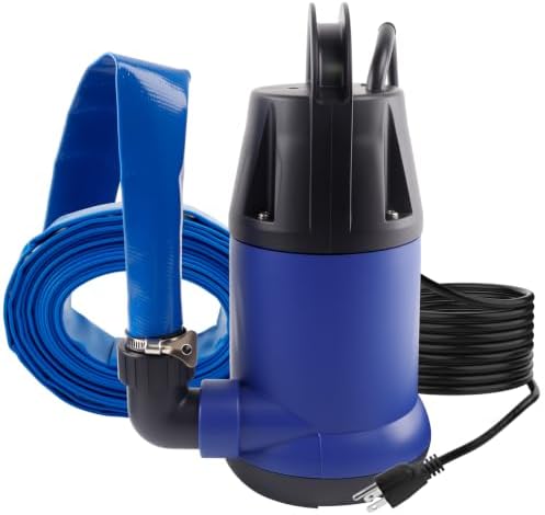 1.5HP Sump Pump, 4000GPH High Flow Clean&Dirty Water Pump