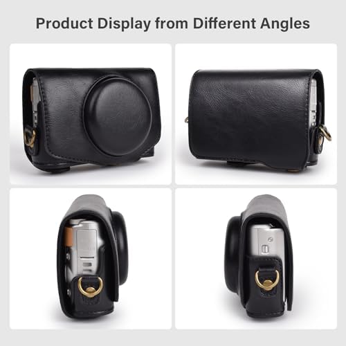 kinokoo Case for Canon PowerShot SX720 HS/SX730 HS/SX740 HS Digital Camera - PU Leather SX740 HS Protective Case Easy Carrying Bag with Adjustable Shoulder Strap - Brown