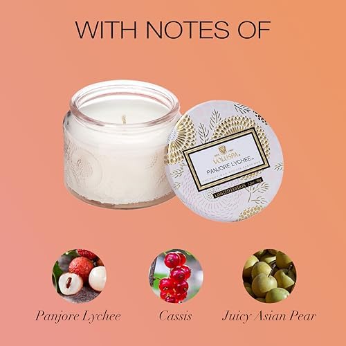 Voluspa Baltic Amber, Petite Candle Jar, 3.2 Ounce, 25 Hour Burn Time, Coconut Wax for Clean Burning, Handcrafted in the USA