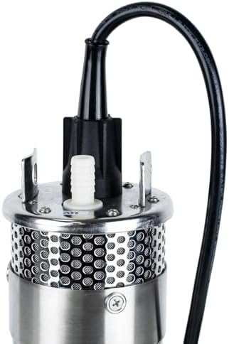 ECO-WORTHY 24V Submersible Deep Well Water Pump with 10ft Cable 1.6GPM 4'' 5A, Max Lift 230ft/70m, DC Pump/Alternative Energy Solar Battery Farm & Ranch Submersible Deep Well Pump