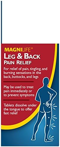 MagniLife Leg & Back Pain Relief Tablets, 125 Ct, Fast-Acting Pain Relief Naturally Soothes Burning, Tingling & Stabbing Aches