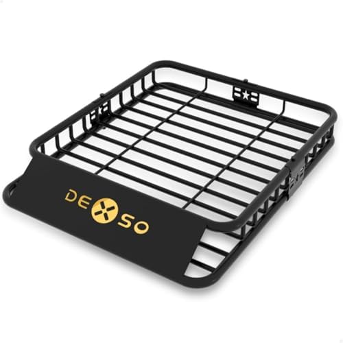 46" X 36" Universal Roof Rack Cargo Basket, 200 Lbs Capacity Rooftop Luggage Rack for SUV, Car & Truck, Heavy-Duty Roof Rack Accessories Carrier