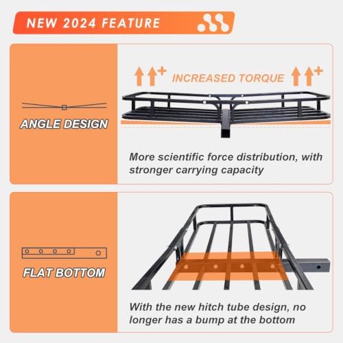 Roof Rack Rooftop Cargo Carrier Basket 65"*39"*6"+Waterproof Bag 20 Cu.Ft. | Roof Basket include Cargo Net with Hooks,Ratchet Straps,Combination Lock|200 Lbs Capacity,Universal Rooftop Large Roof Rack
