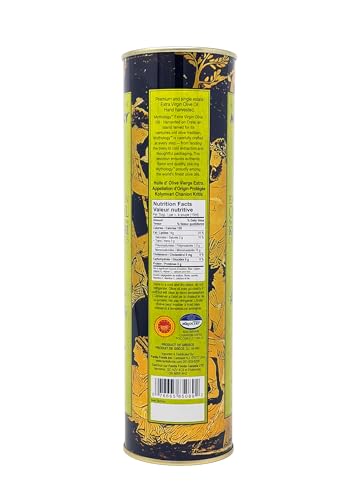 Mythology Greek Olive Oil From Greece, Cold Pressed Extra Virgin Olive Oil, Certified PDO Kolymvari Chania Crete, 3 Liter