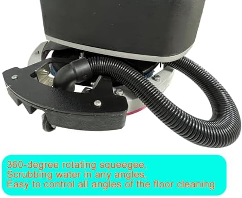 Emotor Portable Commercial Walk Behind Floor Scrubber-11" Brush | Lightweight, 360 Degress Rotation Squeegee Assembly