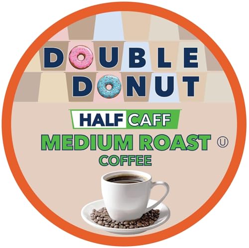 Double Donut Coffee Variety Pack, Including Flavored Coffee Pods, Medium Roast, & Dark Roast Coffee, Single Serve Coffee for Keurig K Cup Brewers, 40 Count