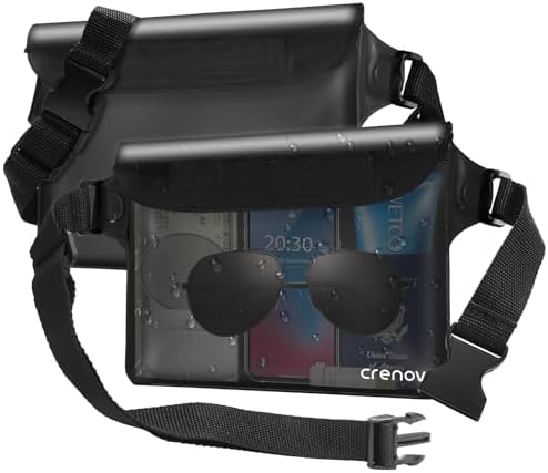Waterproof Bag Fanny Packs for Women, Cruise Vacation Essentials Waterproof Pouch for Phone Passport Purse, Floating Dry Bags for Beach Water Park Boating Fishing Diving Surfing Kayaking Accessories | Floating, ideal for Beach, Boating & Kayaking, Durabl…
