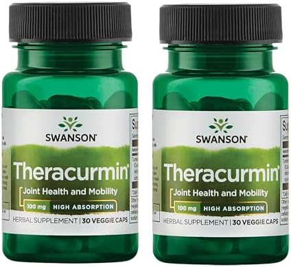 Swanson Theracurmin - Herbal Supplement Supporting Joint Health & Mobility - Formulated for High Absorption - (30 Capsules, 100mg Each)