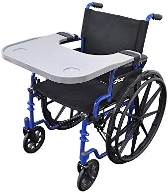AlveyTech Wheelchair Tray Table with Cup Holder - Fits 18-20 Inch Wide Standard Wheelchairs Like Drive, Golden, & Invacare