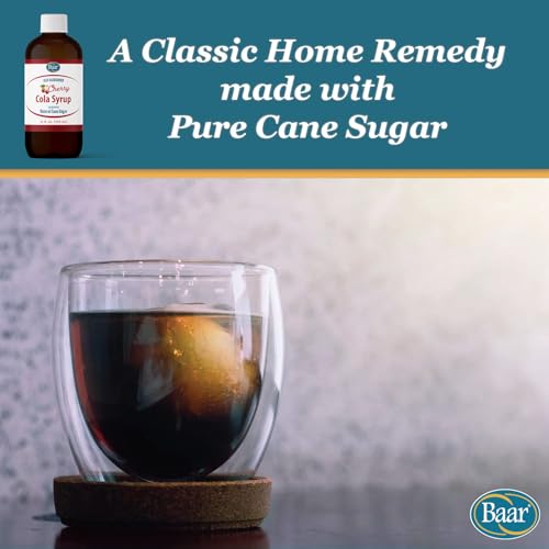 Baar Caffeine-Free Cola Syrup with Pure Cane Sugar, 12 oz | Non-Carbonated Cola Syrup, No High Fructose Corn Syrup, Made with Pure Cane Sugar for Mixing Drinks and Recipes