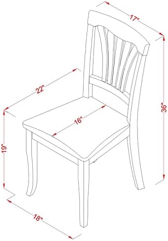 East West Furniture AVC-SBR-LC Avon Dining Chairs - Faux Leather Upholstered Wood Chairs, Set of 2, Saddle Brown