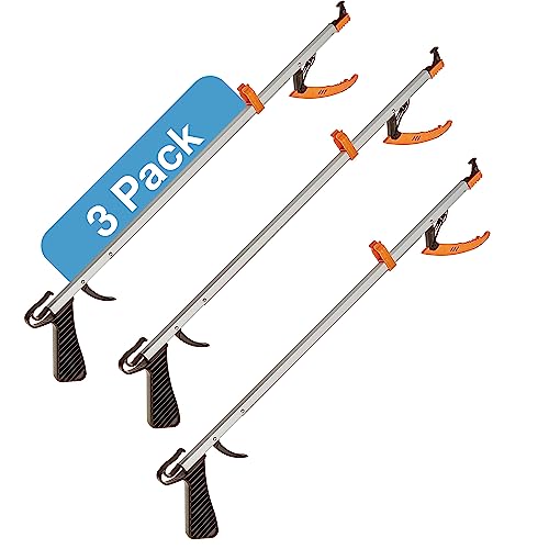 Sammons Preston Easireach II Reacher, 15" Magnetic Grabber Tool for Seniors | Lightweight grabber reacher tool with magnetic tip, ergonomic grip and claw jaw, a reaching aid for seniors