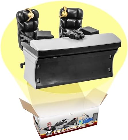 Ultimate Black Commentator Table Playset for Wrestling Action Figures | Build a Realistic Ringside Commentary Setup for Wrestling Figures with a