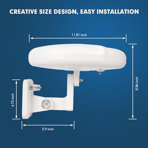 1byone Outdoor TV Antenna, 360°Omni-Directional Reception, 100+ Miles Range