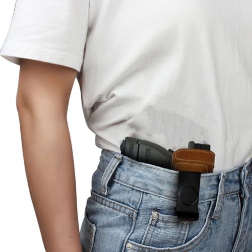 The Ultimate Leather IWB Holster - Fits S&W M&P Shield - Glock 17 19 22 23 32 33 44 / Springfield XD & XDS/Walther P99 & All Similar Handguns - Right Handed'-Black