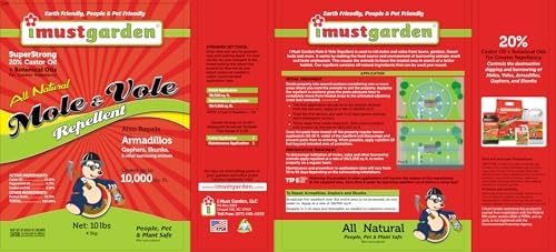 I Must Garden Mole & Vole Repellent: Professional Strength - Natural - 10lb
