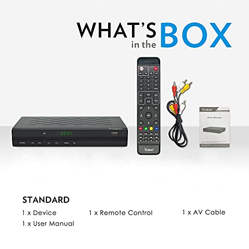 IVIEW-3500STB III, ATSC Digital Converter Box with Recording and Media Player, Analog to Digital, QAM Tuner, Channel 3/4, HDMI, A/V, USB